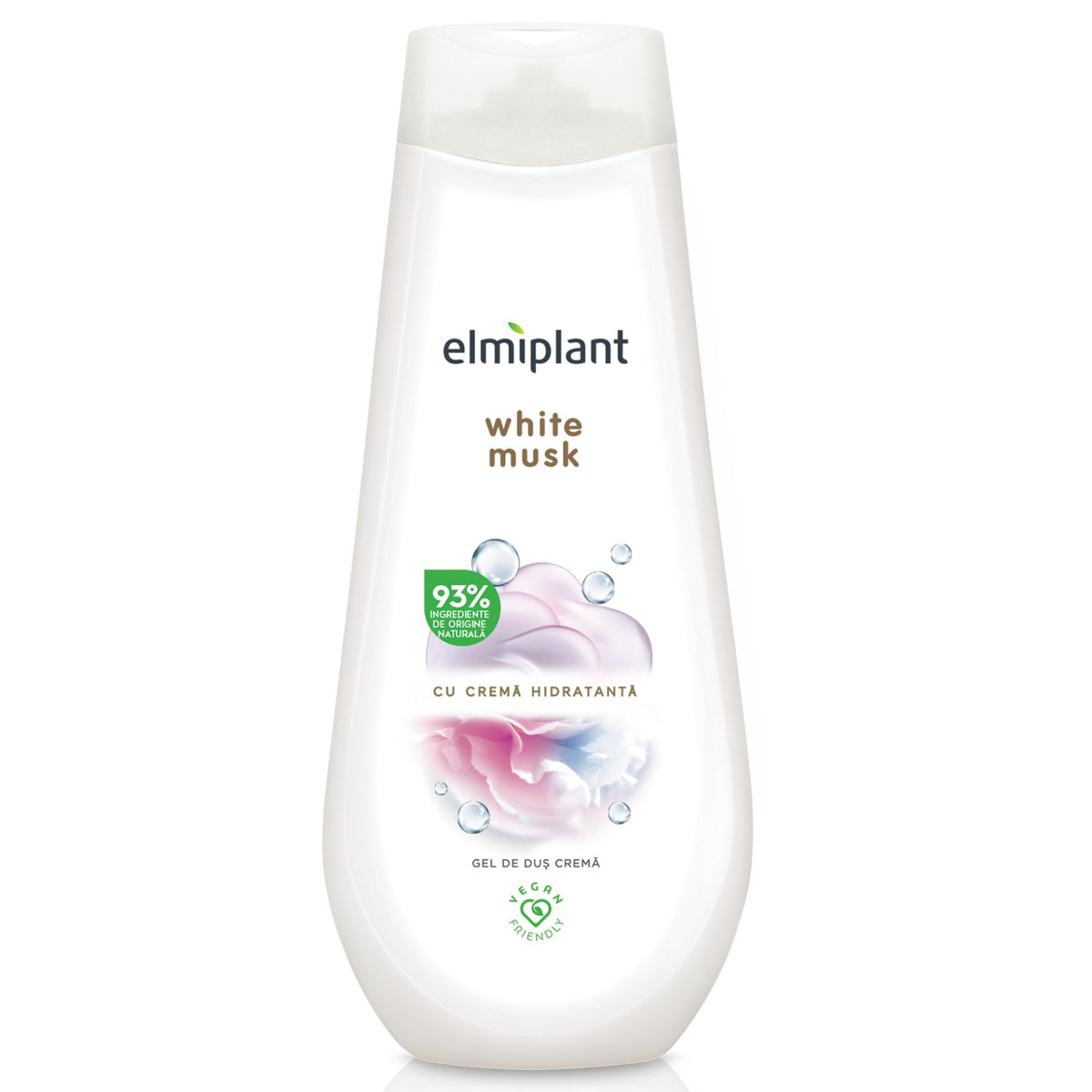 Elmiplant Gel de Dus Crema, Hidratare Intensa si Curatare Delicata, Aroma White Musk, Formula Cremosa, 750 ml