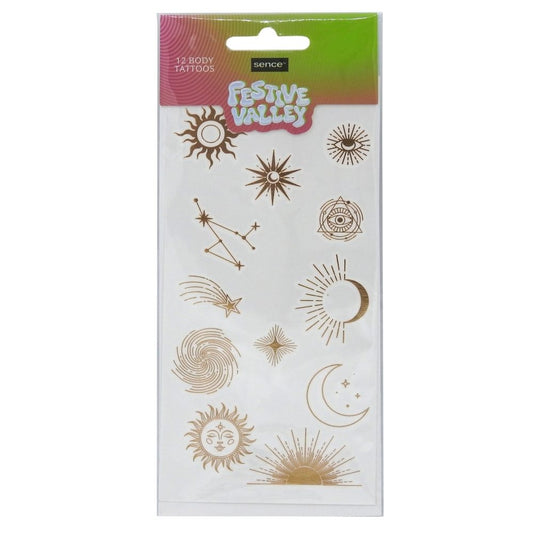 Sence Tatuaje Temporare, Modele Festive Valley, Diverse Sortimente, Set Accesorii Party, Multicolor