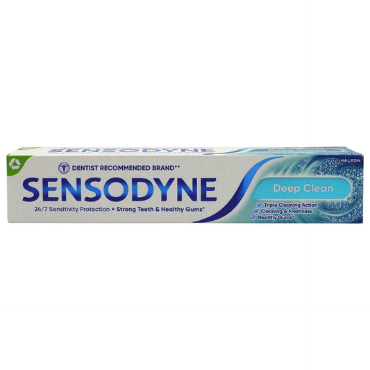 Sensodyne Pasta de Dinti Deep Clean, Tehnologie de Curatare Avansata, Actiune Spumanta, Protectie Sensibilitate, 75 ml