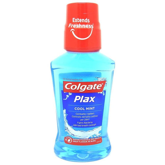 Colgate Plax Cool Mint Apa de Gura, Protectie Antibacteriana 24h, Fara Alcool, 250 ml