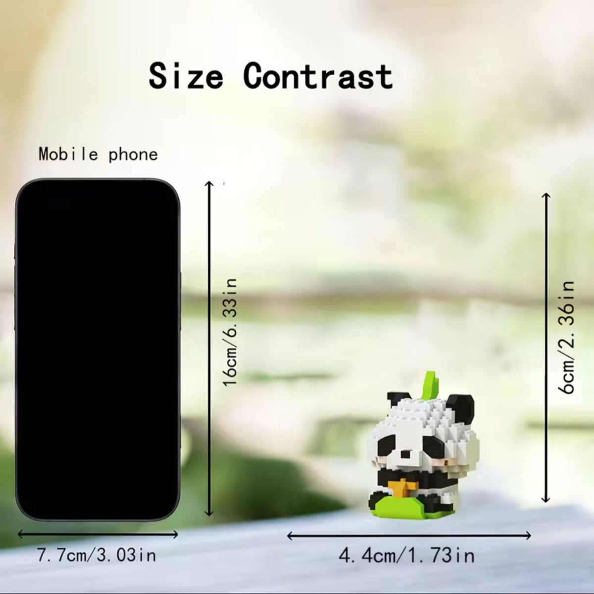 Set de Constructie Panda in Iarba, Model 3D Educativ STEM, Jucarie Interactiva din Plastic ABS, 161 Piese, Varsta 6+ Ani, 7.8 x 4.1 x 11.3 cm, Gri