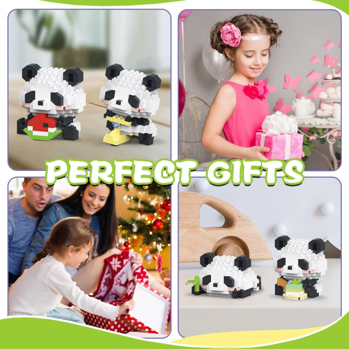 Set de Constructie Panda cu Bambus, Jucarie Educativa STEM si Model 3D, Plastic ABS, 159 Piese, 6+ Ani, 7.8 x 4.1 x 11.3 cm, Mov