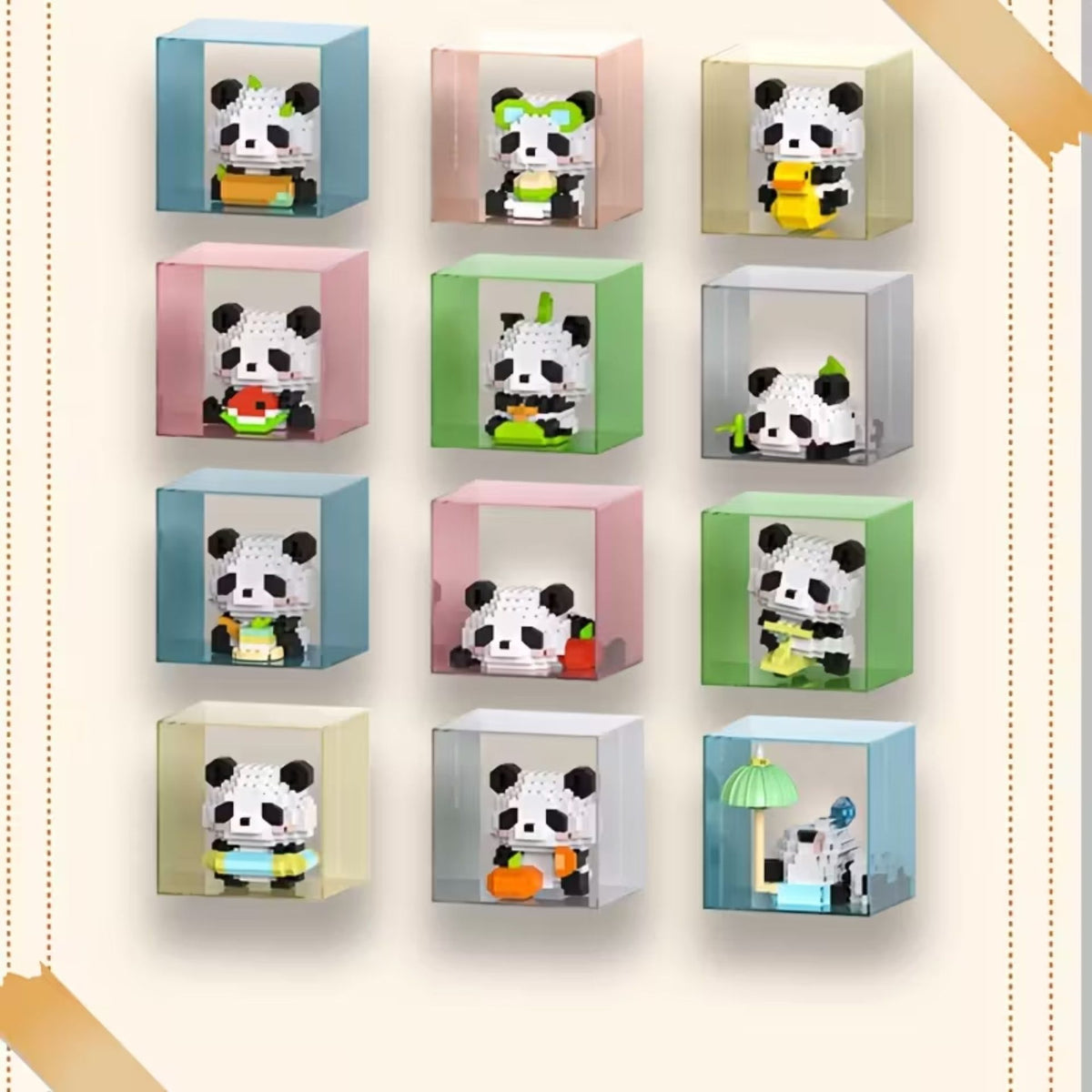 Set de Constructie Panda cu Bambus, Jucarie Educativa STEM si Model 3D, Plastic ABS, 159 Piese, 6+ Ani, 7.8 x 4.1 x 11.3 cm, Mov