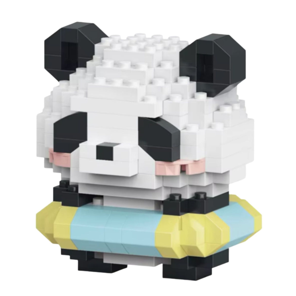 Set de Constructie Panda cu Cerc de Inot, Jucarie Educativa STEM, Model 3D din Plastic ABS, 180 Piese, Verde Deschis, 6+ Ani, 7.8 x 4.1 x 11.3 cm