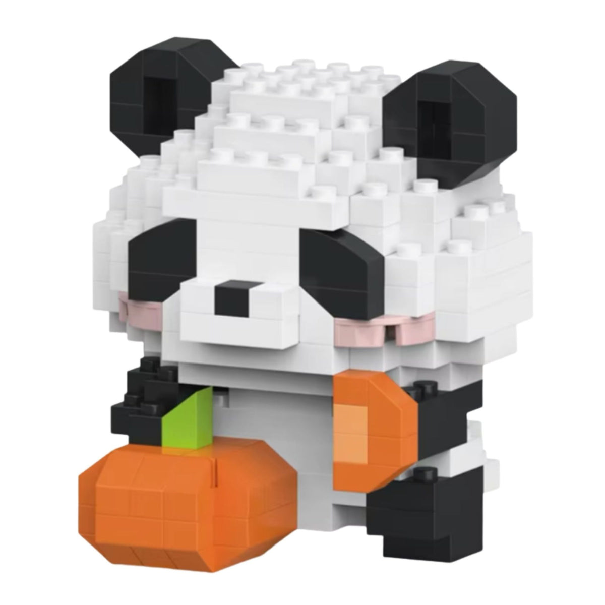 Set de Constructie Panda cu Dovleac, Jucarie Educativa STEM, Model 3D Interactiv, Plastic ABS, 171 Piese, 6+ Ani, 7.8 x 4.1 x 11.3 cm, Galben