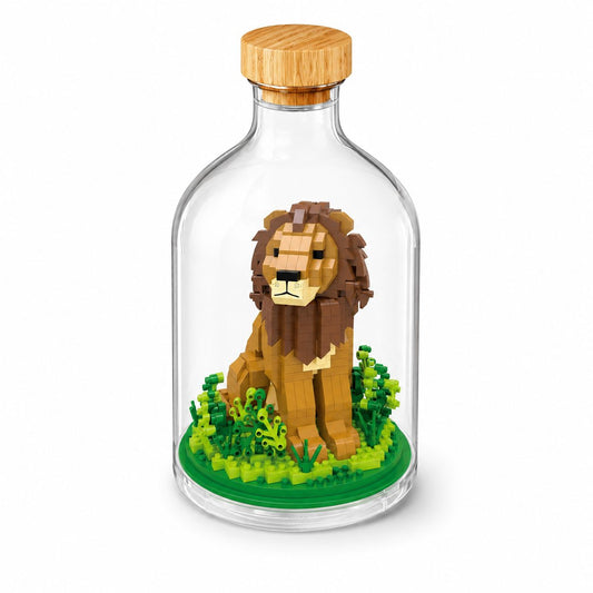 Set De Construit Leu, Model Decorativ 3D Pixel, Plastic, 728 Piese, 10 x 19.6 cm, Multicolor