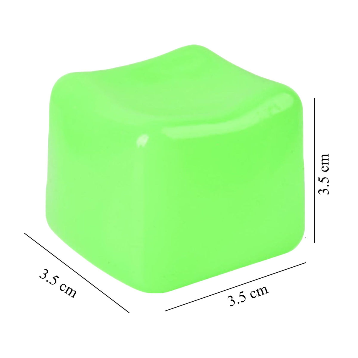 Jucarie Squishy Needoh, Cub Antistres Senzorial cu Revenire Lenta, Maltoza, 3.5x3.5x3.5 cm, 50 g, Verde Deschis