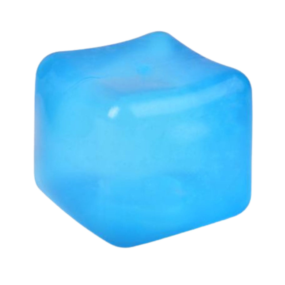 Jucarie Squishy Antistres, Cub De Gheata Senzorial cu Revenire Lenta, Maltoza, 3.5x3.5x3.5 cm, Albastru