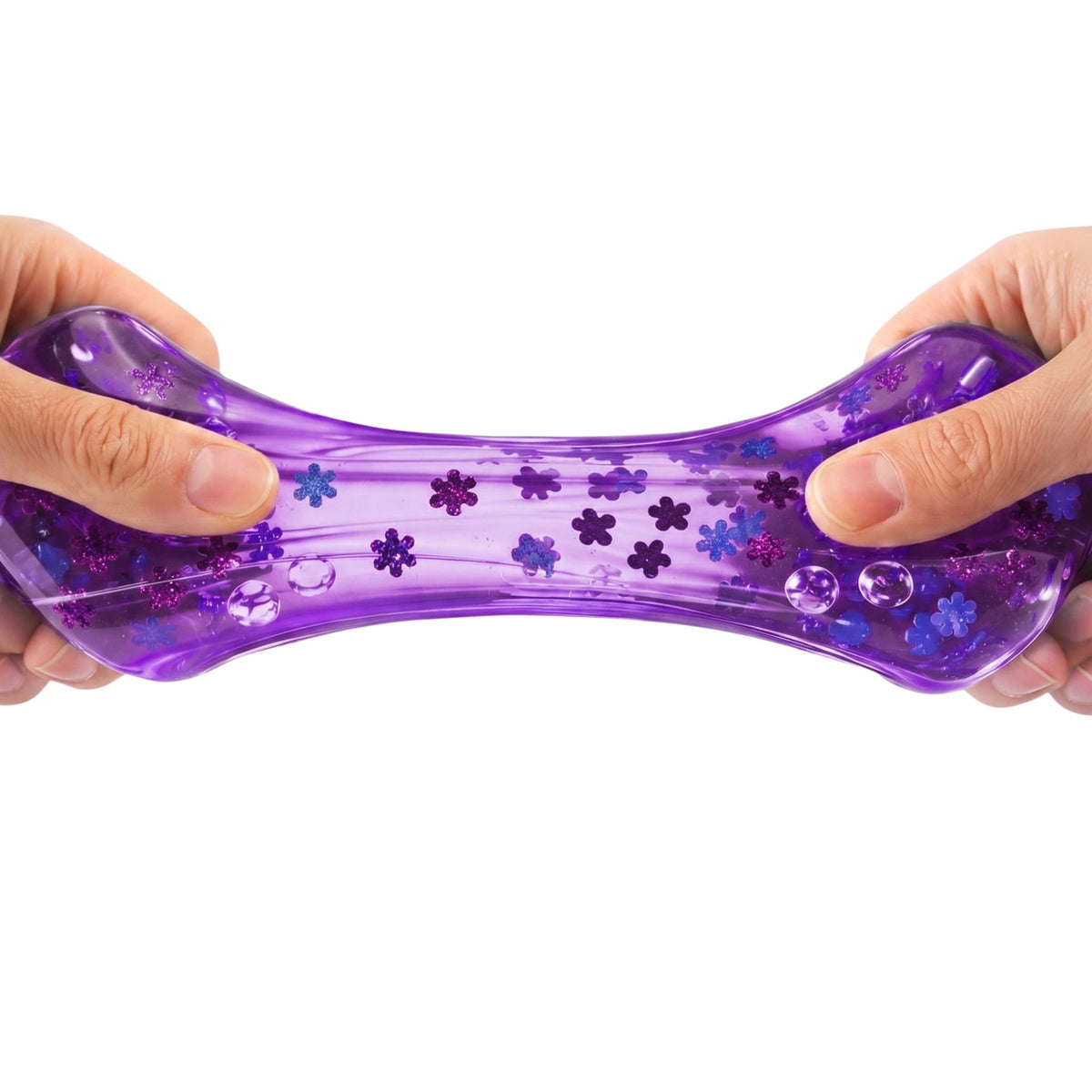 Jucarie Squishy Antistres, Model Ice Cube cu Fulgi de Nea, Revenire Lenta, Material TPR, 4.5x4.5x4.5 cm, Mov