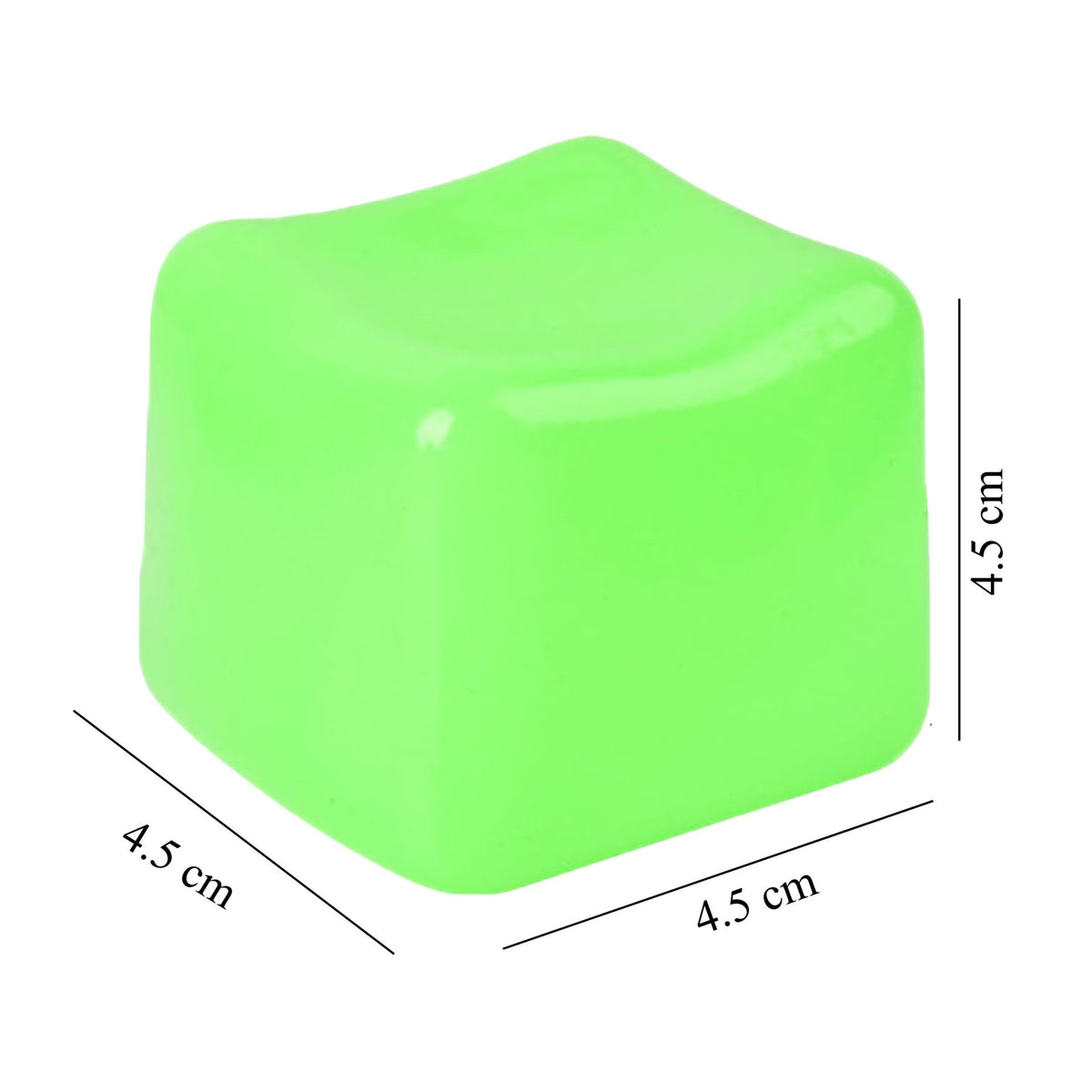 Jucarie Squishy Antistres Needoh, Cub De Gheata Cu Revenire Lenta, Material TPE Premium, 4.5x4.5x4.5 cm, 110 g, Verde Deschis