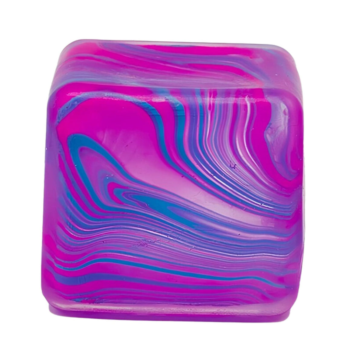 Jucarie Antistres Squishy Needoh, Cub Fidget 3D Revenire Lenta, Termoplastic TPE, 5.5x5.5x5.5 cm, 180 g, Mov Multicolor