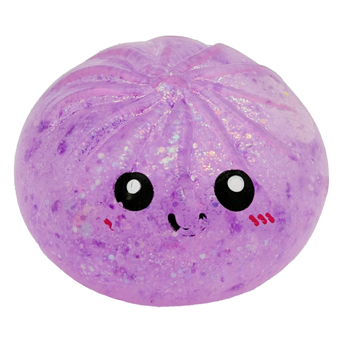 Jucarie Squishy Antistres, Model Dumpling Fata Zambitoare Sclipici, Material Termoplastic, 6 x 6 cm, Culoare Mix Surpriza