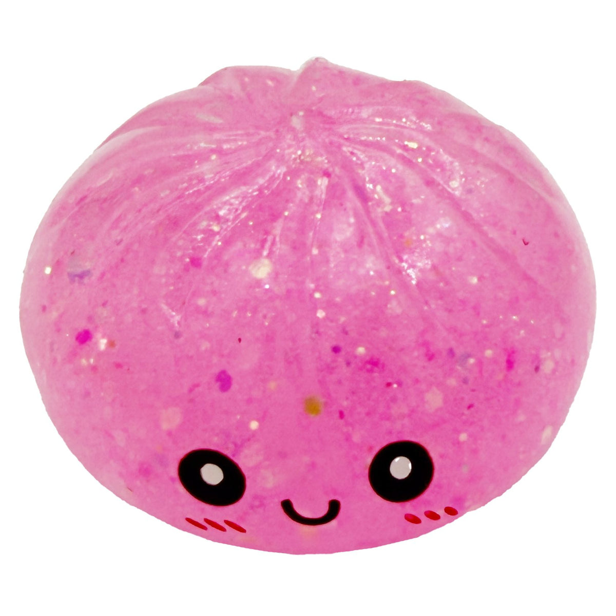 Jucarie Squishy Antistres, Model Dumpling Fata Zambitoare Sclipici, Material Termoplastic, 6 x 6 cm, Culoare Mix Surpriza