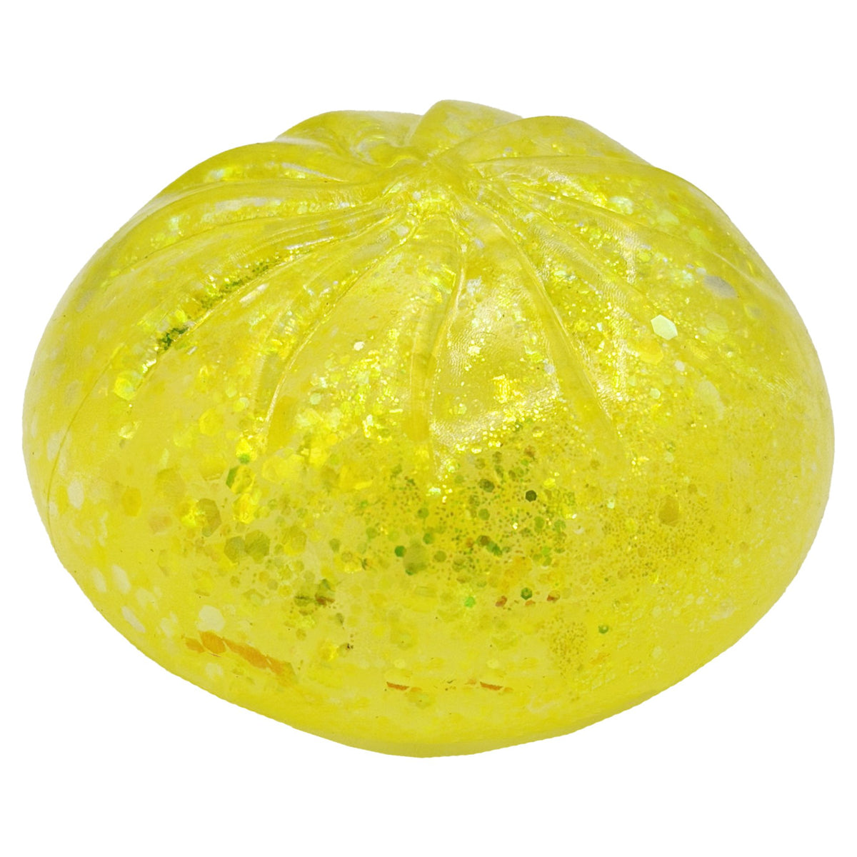 Jucarie Squishy Antistres, Model Dumpling cu Sclipici, Revenire Lenta, Termoplastic, 8.5 x 8.5 cm, Culoare Mix Surpriza