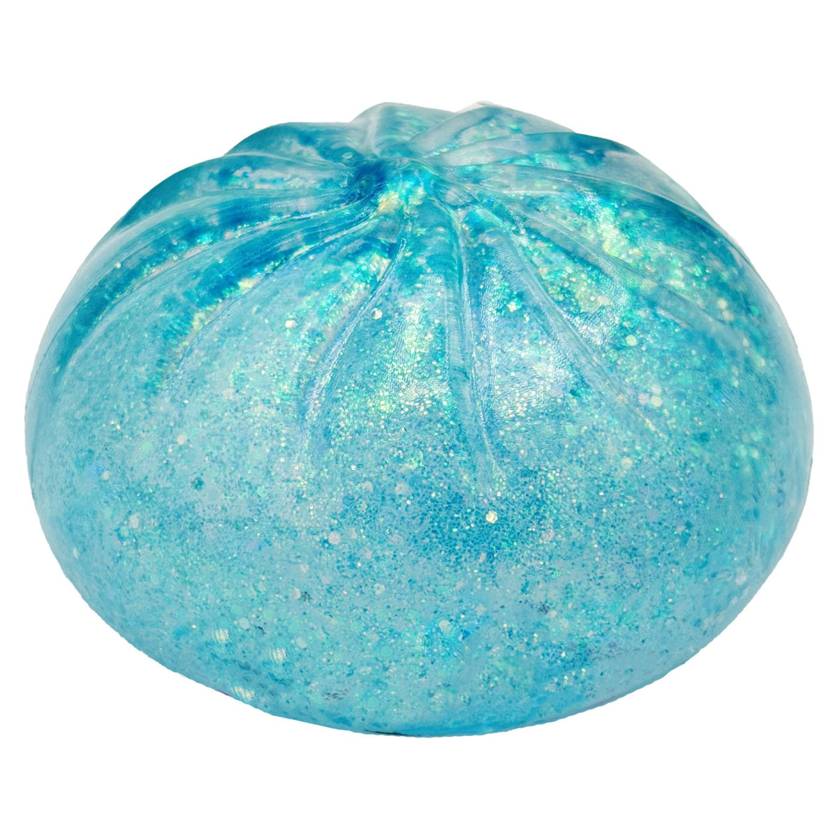 Jucarie Squishy Antistres, Model Dumpling cu Sclipici, Revenire Lenta, Termoplastic, 8.5 x 8.5 cm, Culoare Mix Surpriza