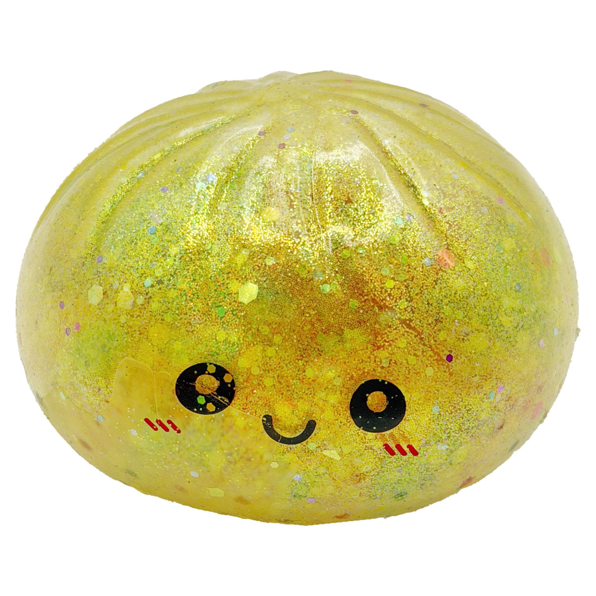 Minge Antistres Squishy, Design Kawaii cu Sclipici, Silicon Transparent, Set 4 Bucati, Multicolor