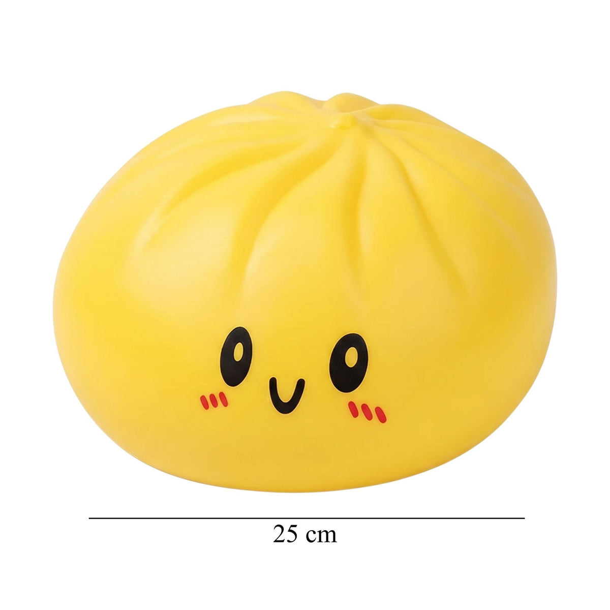 Jucarie Antistres Squishy Dumpling, Model Fata Zambitoare Slow-Rise, Spuma Poliuretanica, 25 cm, 1000 g, Galben