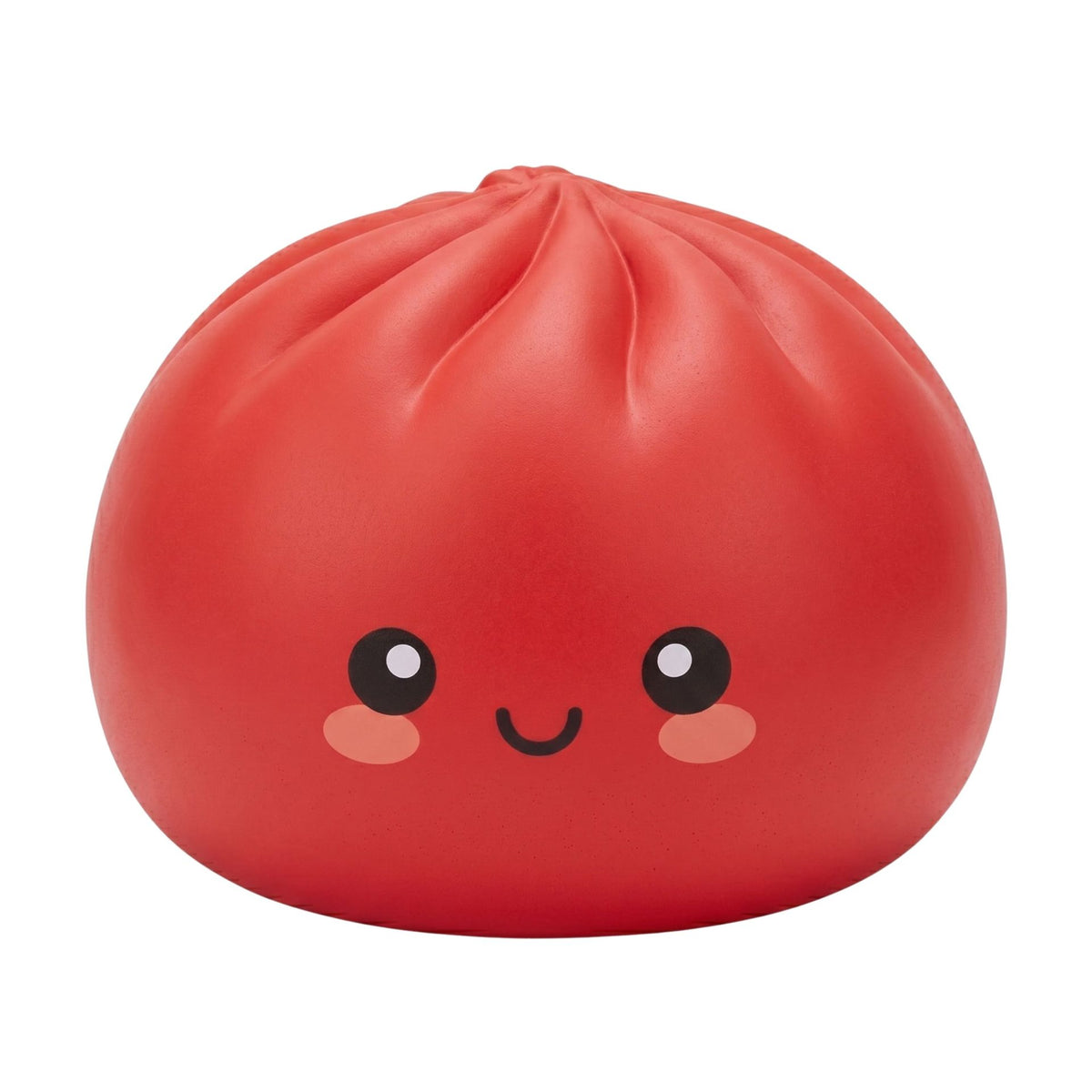 Jucarie Squishy Dumpling Antistres, Revenire Lenta cu Fata Zimbitoare, Termoplastic Inalta Densitate, 25 cm, 1.5 kg, Rosu