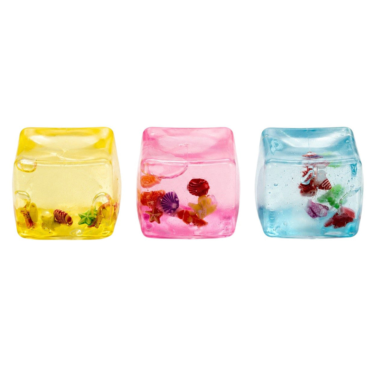 Jucarie Squishy Antistres, Cub Fidget 3D Comprimabil cu Revenire, Termoplastic, Model Cub de Gheata Ocean, 5x5x5 cm, Culori Random