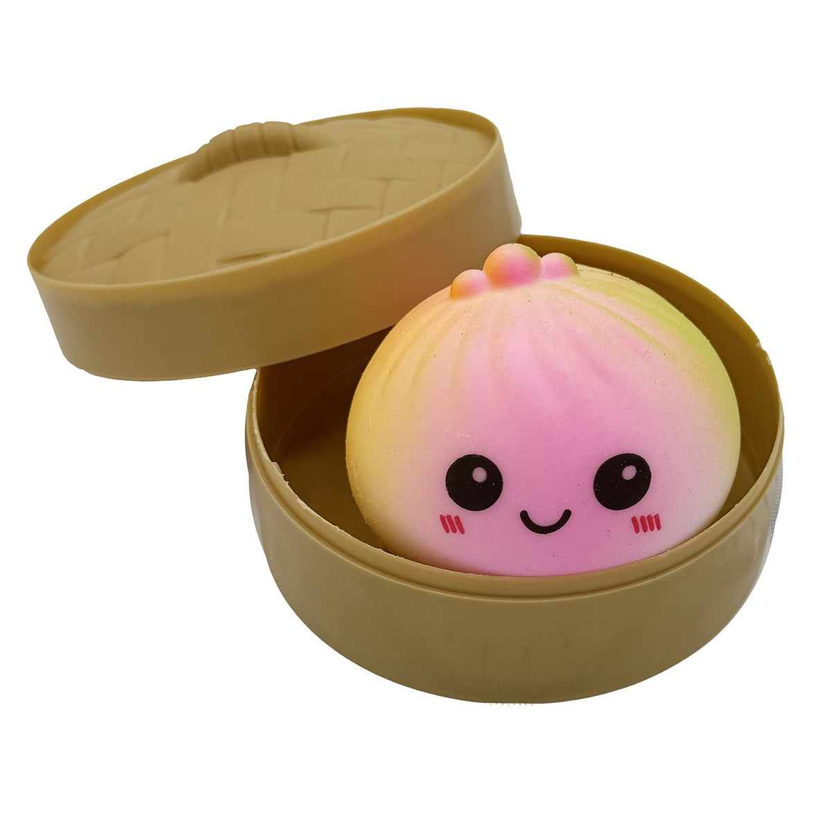 Jucarie Squishy Antistres, Model Dumpling Fata Zambitoare Curcubeu, Termoplastic, 6.5x4.5 cm, Culoare Mix Surpriza