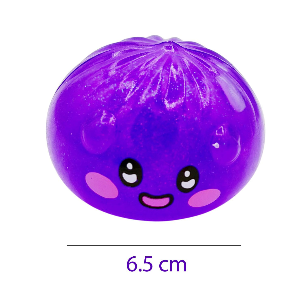 Jucarie Squishy Antistres Dumpling, Model Fata Zambitoare Crystal Emoji, Material Termoplastic, 6.5 cm, Culoare Mix Surpriza