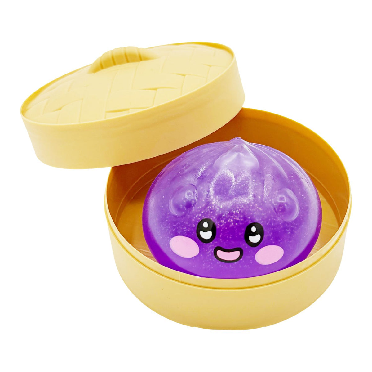 Jucarie Squishy Antistres Dumpling, Model Fata Zambitoare Crystal Emoji, Material Termoplastic, 6.5 cm, Culoare Mix Surpriza