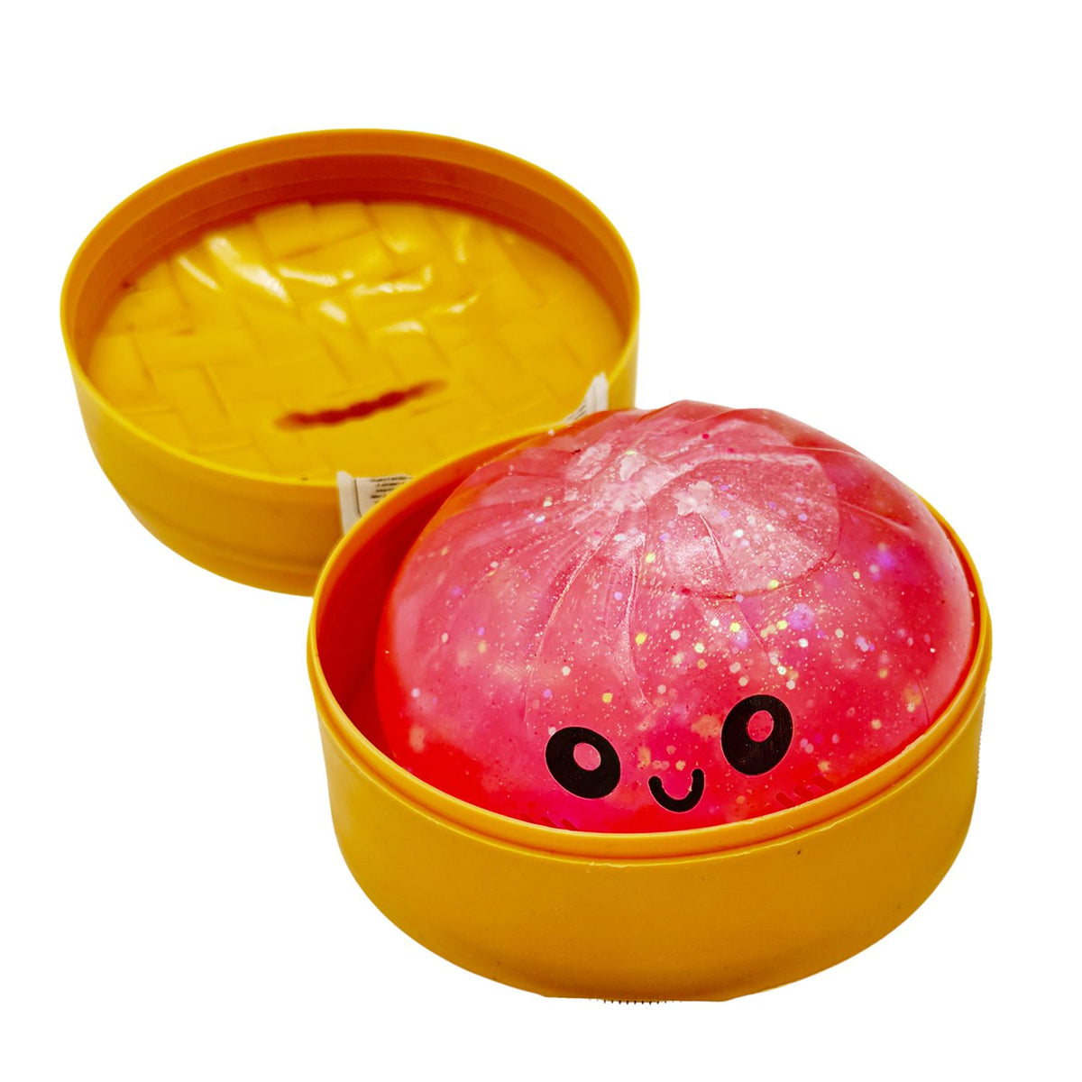 Jucarie Squishy Antistres Dumpling, Fata Zambitoare Cu Sclipici Rainbow Mystery, Termoplastic, 8.5 Cm, 120 Gr, Culoare Mix Surpriza