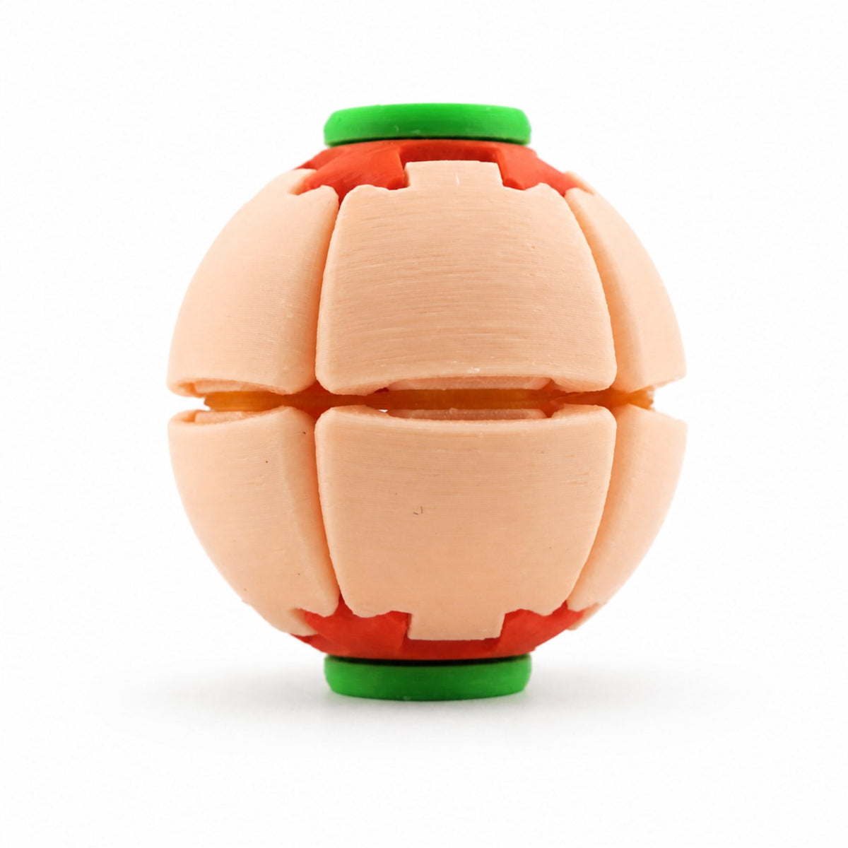 Minge Senzorială Antistres, Design Rotativ 3D cu Sistem De Apăsare, Plastic, Culoare Apricot