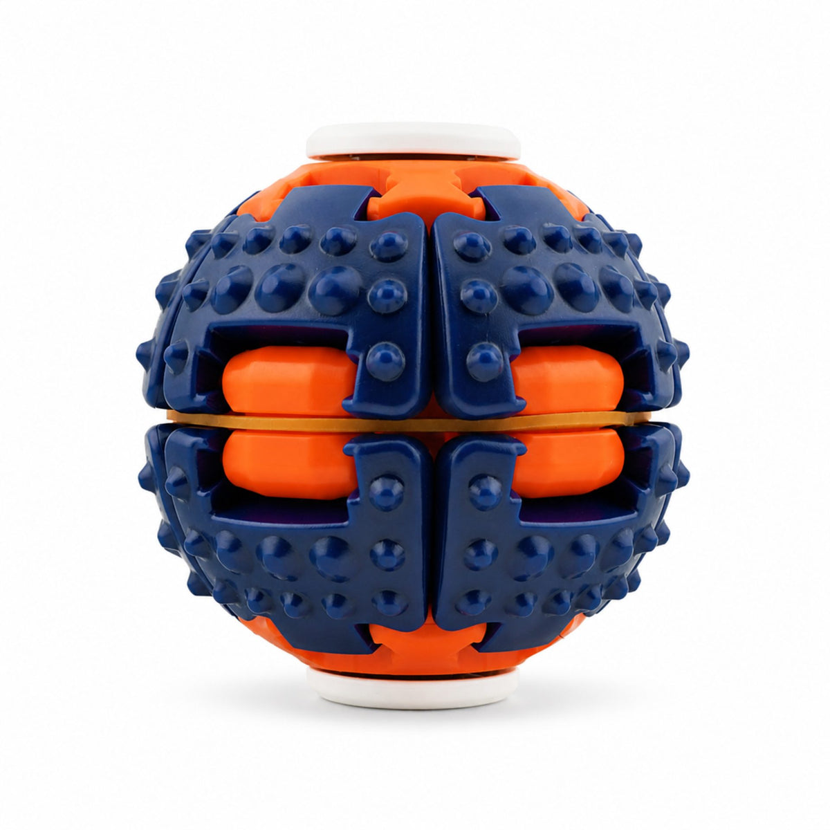 Jucărie Antistres Rotativă, Model Push And Spin cu Structură 3D Interactivă, Plastic ABS, 6.3 cm, Navy