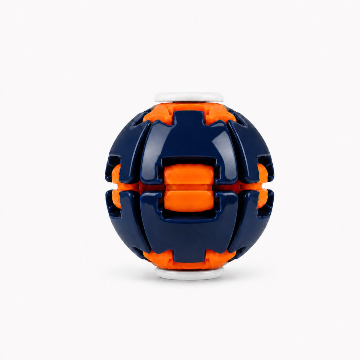 Jucarie Antistres Rotativa Push and Spin, Structura 3D Interactiva, Plastic ABS, 6.3 cm, Navy