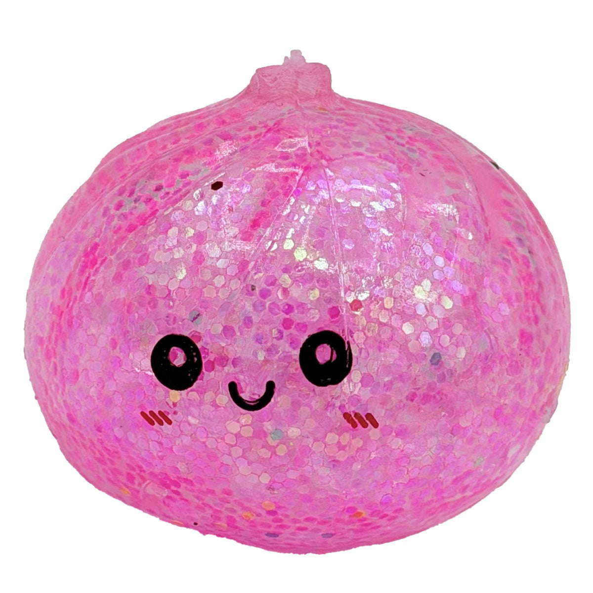 Squishy Dumpling Antistres, Fata Zambitoare cu Sclipici si Bile de Hidrogen, Revenire Lenta, Termoplastic, 5.5 x 5.5 x 5.5 cm, Culoare Mix