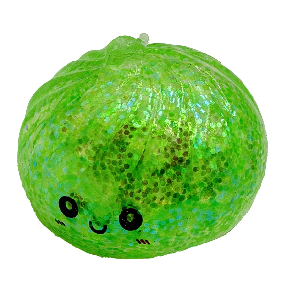 Squishy Dumpling Antistres, Fata Zambitoare cu Sclipici si Bile de Hidrogen, Revenire Lenta, Termoplastic, 5.5 x 5.5 x 5.5 cm, Culoare Mix