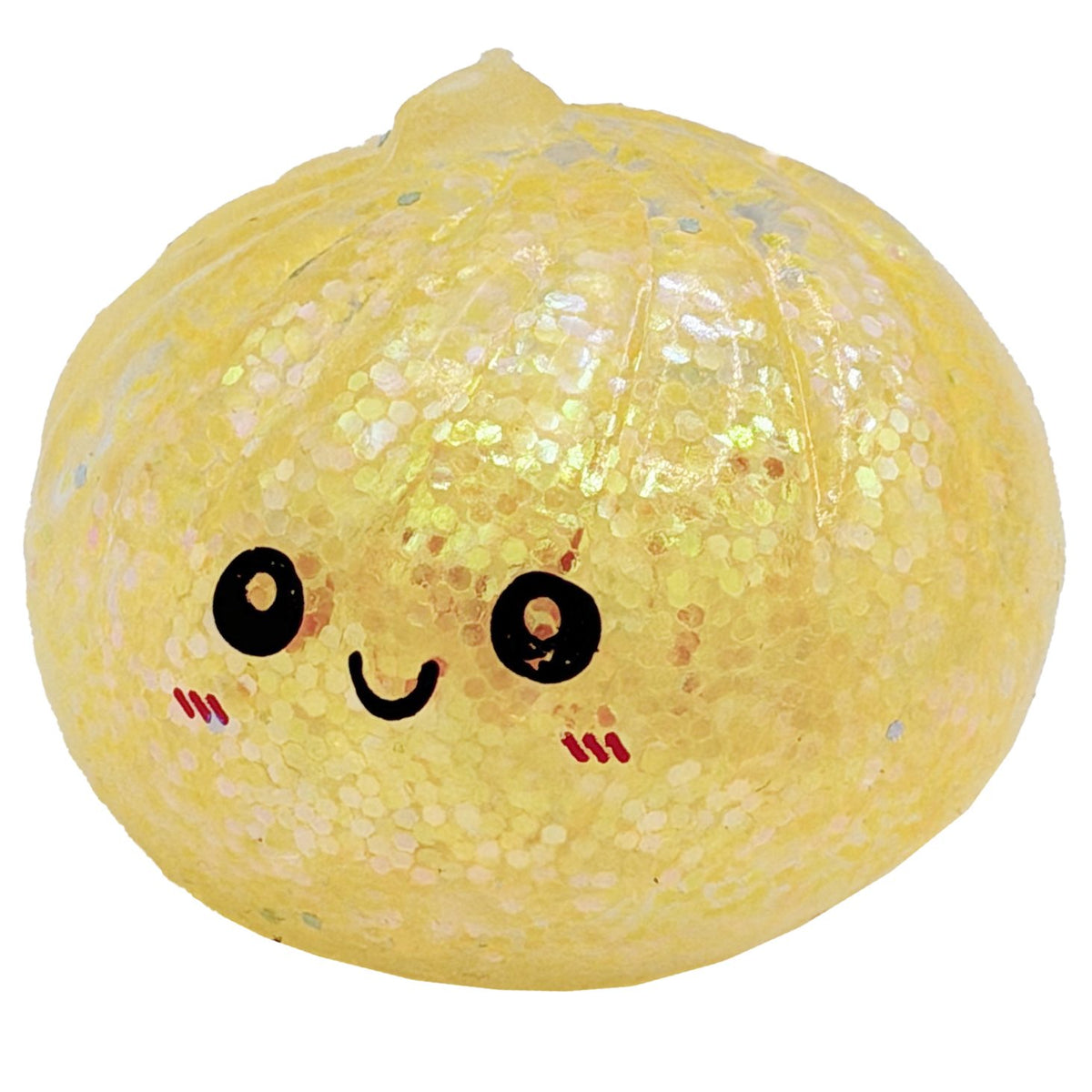 Squishy Dumpling Antistres, Fata Zambitoare cu Sclipici si Bile de Hidrogen, Revenire Lenta, Termoplastic, 5.5 x 5.5 x 5.5 cm, Culoare Mix