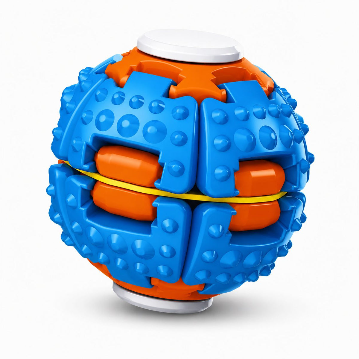 Jucarie Antistres Push And Spin, Structura 3D Interactiva, Plastic ABS, 6.3 cm, Albastru