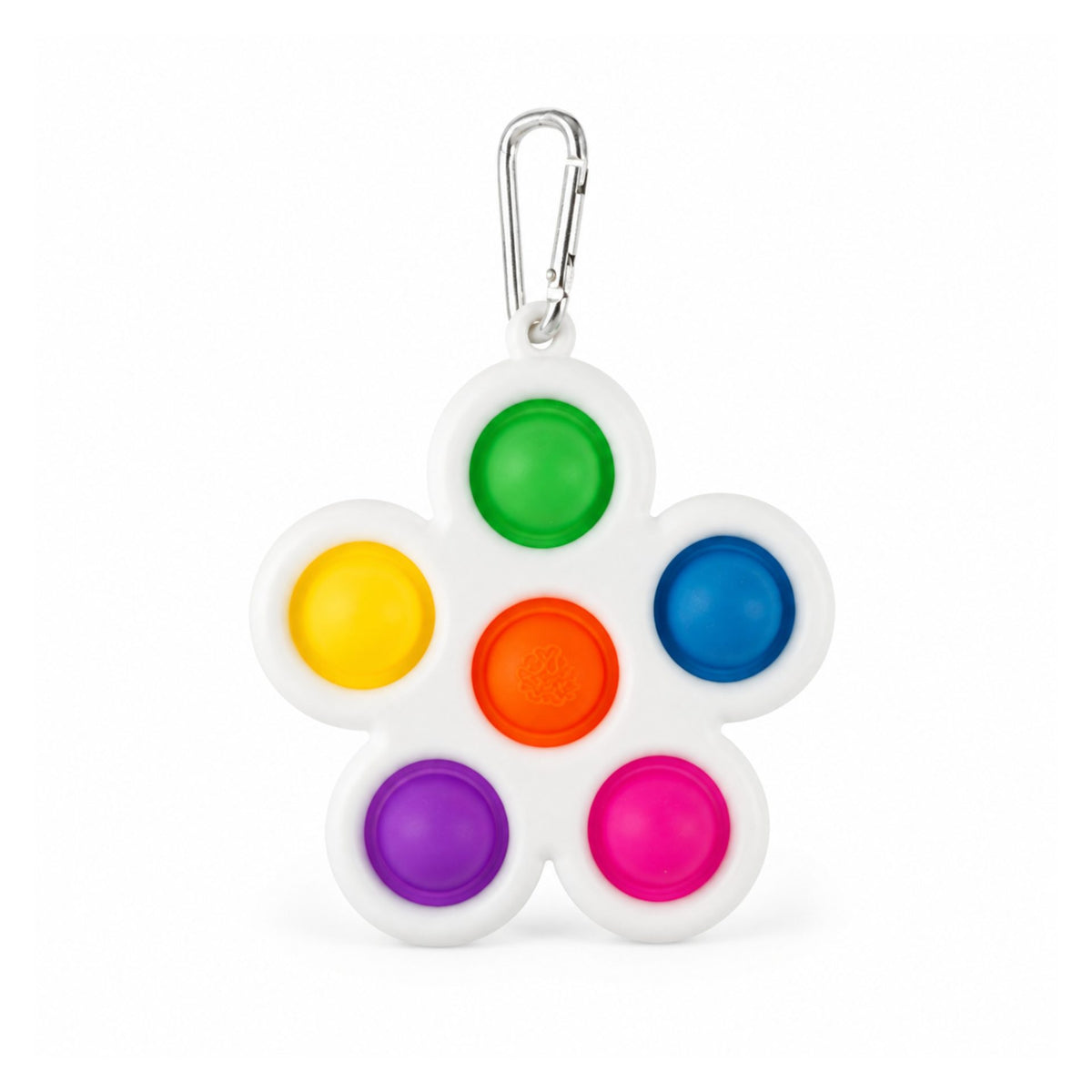Jucarie Senzoriala Antistres Push Pop Bubble Fidget, Breloc Model Floare, Silicon, Multicolor