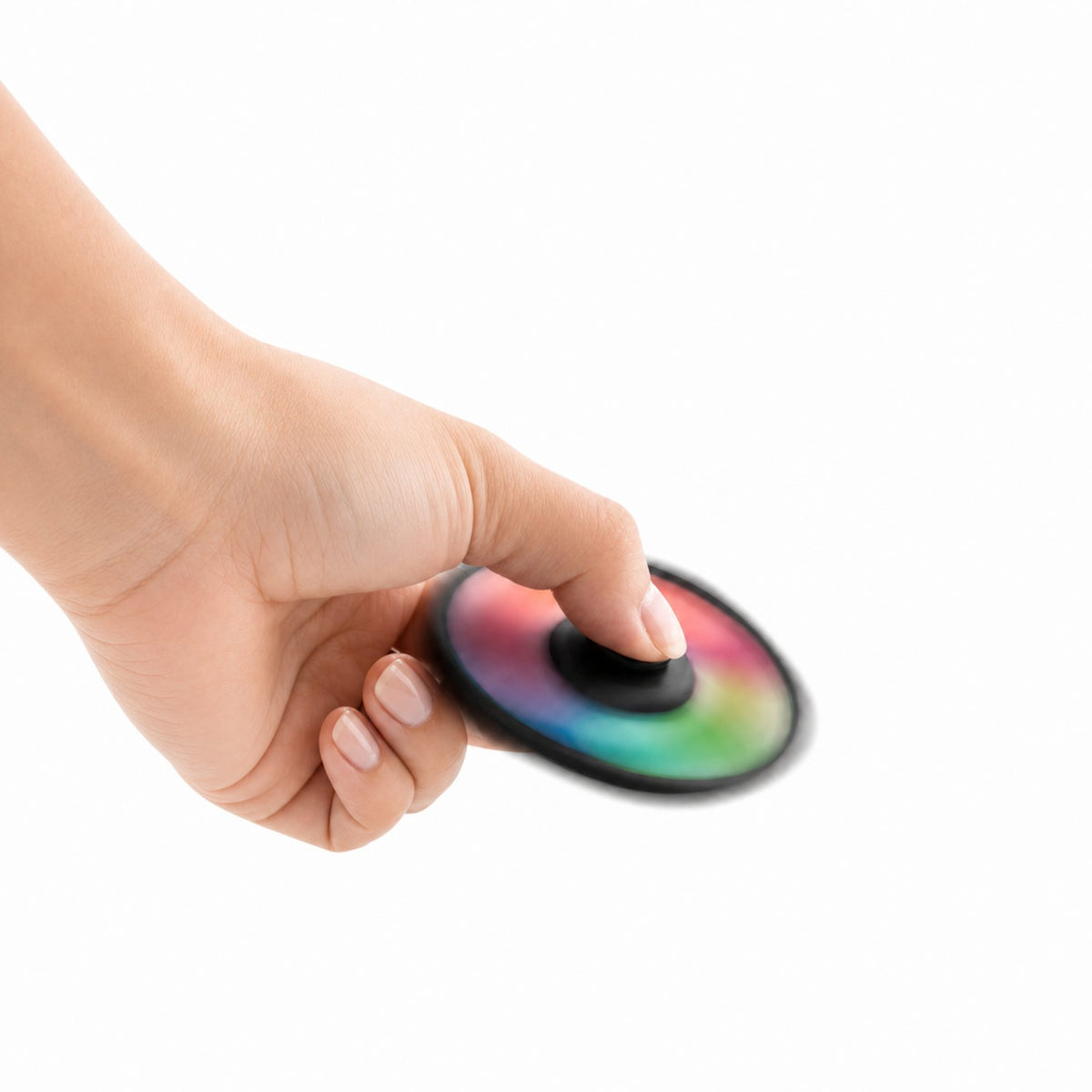 Jucarie Antistres Simple Dimple, Spinner Senzorial cu 5 Bule Pop It, Plastic si Silicon, cu Snur de Prindere, Multicolor