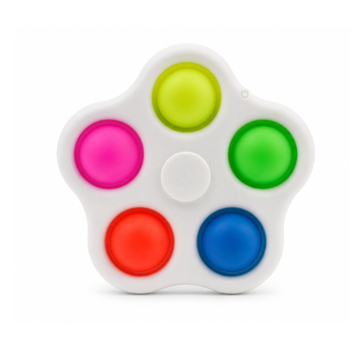 Jucarie Antistres Simple Dimple, Stimulare Senzoriala cu 5 Bule Pop It, Silicon si Plastic, Multicolor