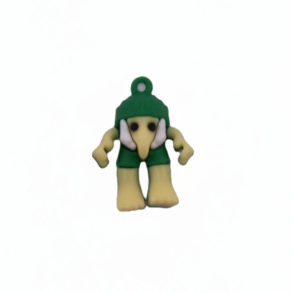 Breloc de Chei Brainrot, Figurina Brr Brr Patapim, Jucarie Senzoriala Flexibila, Silicon, 3.5 cm, Verde