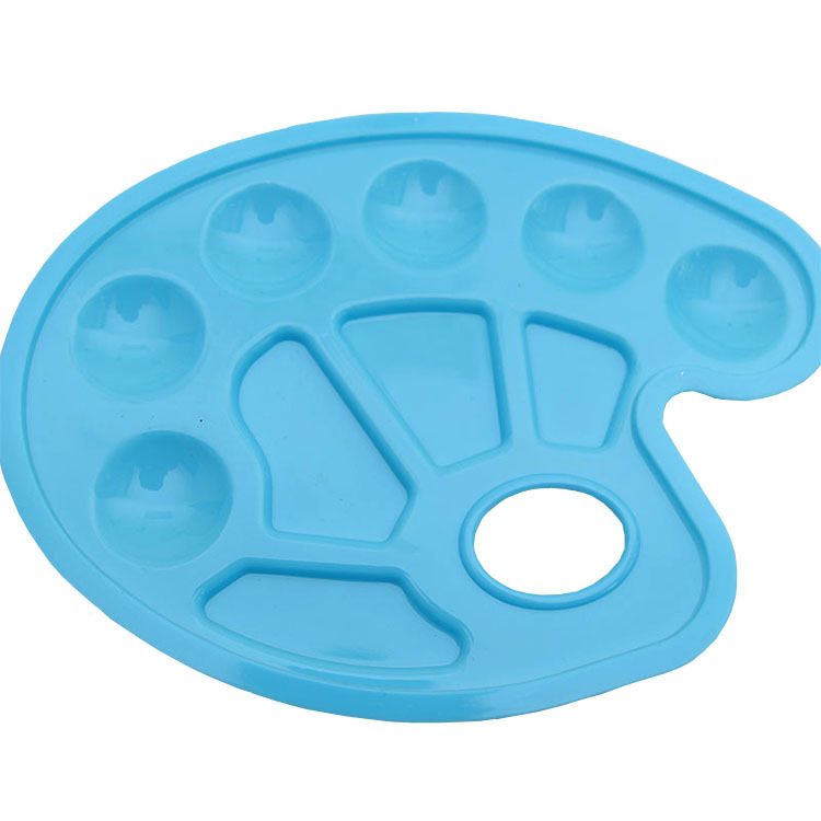 Paleta Pentru Pictura, Tava Amestecat Culori cu 11 Compartimente, Plastic Rezistent, 30 x 20 x 1.7 cm, Albastru