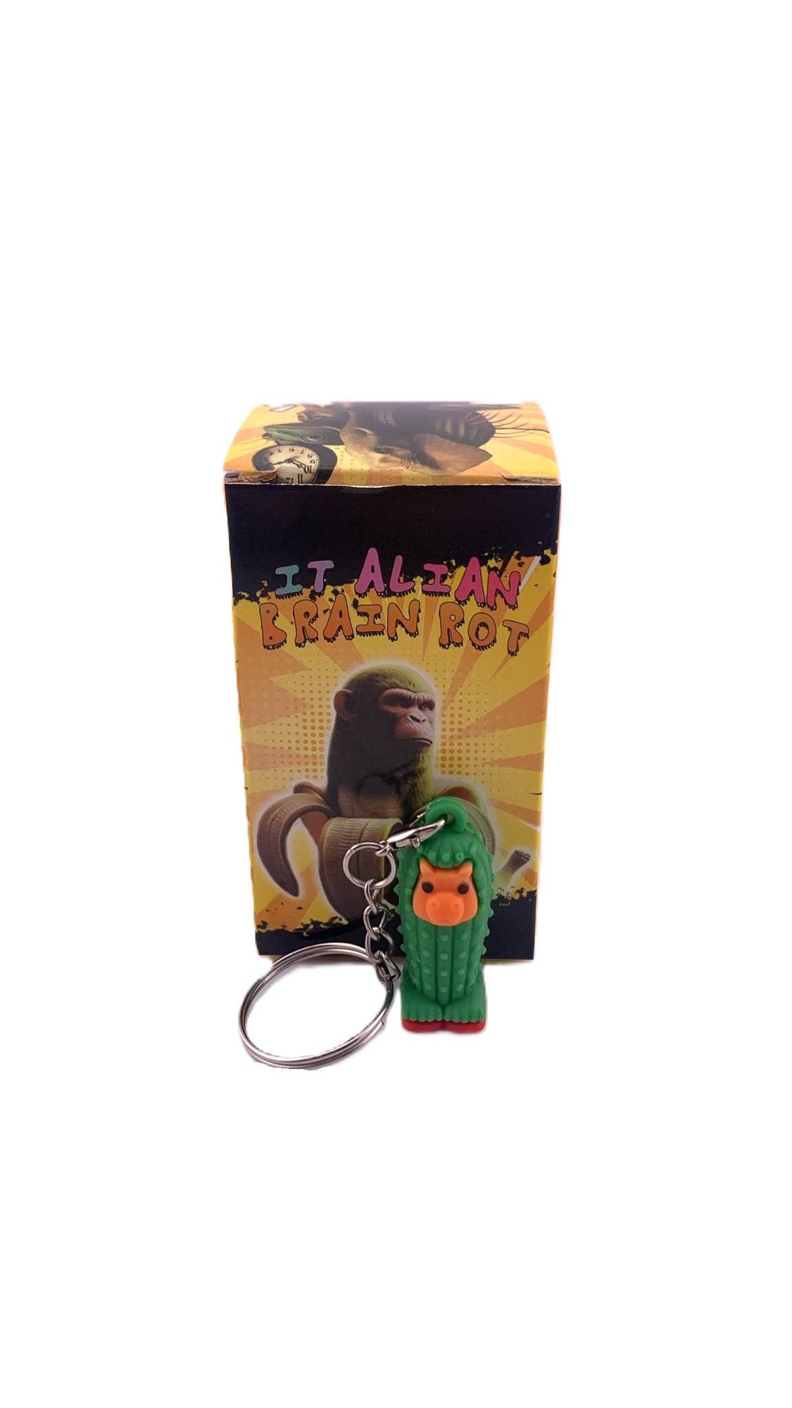 Breloc de Chei Cacto Hipopotamo, Figurina Interactiva Antistres pentru Copii, Silicon Flexibil, 4 cm, Verde