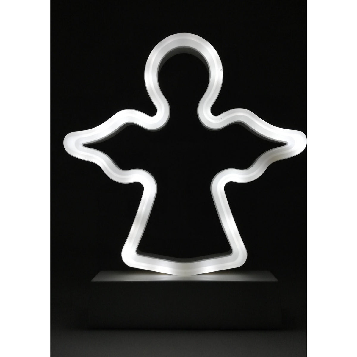 Decoratiune Luminoasa Ingeras de Craciun, Lumina Alb Rece, Alimentare cu Baterii, Material Plastic, 25 cm