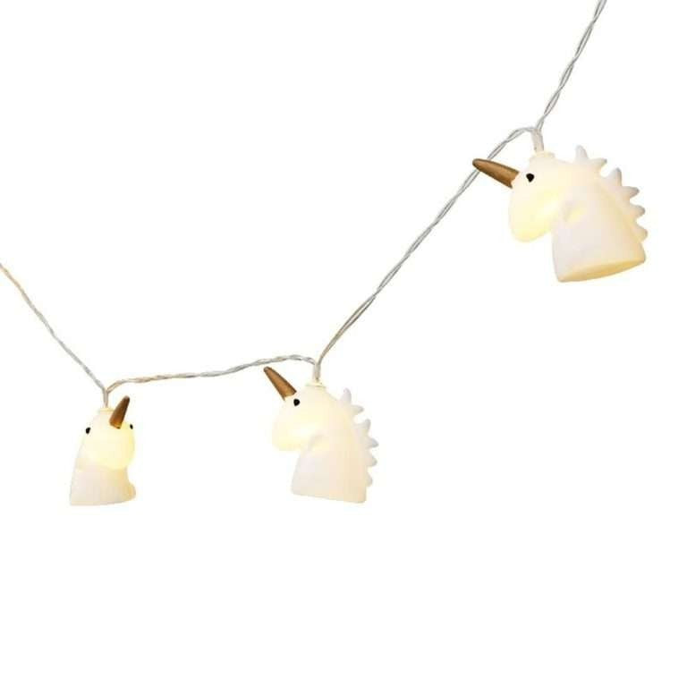 Instalatie de Craciun Tip Sir, Ghirlanda Luminoasa cu 10 LED-uri, Model Unicorn Decorativ, Alimentare cu Baterii, Interior si Exterior, 1.5 m, Alb Cald
