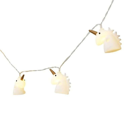 Instalatie de Craciun Tip Sir, Ghirlanda Luminoasa cu 10 LED-uri, Model Unicorn Decorativ, Alimentare cu Baterii, Interior si Exterior, 1.5 m, Alb Cald