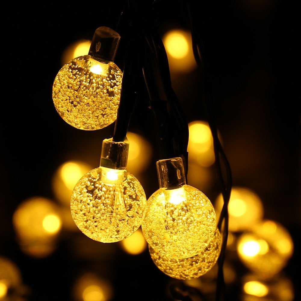 Instalatie de Craciun Tip Sir, 10 LED-uri cu Bec Auriu, Functionare pe Baterii, Lungime 1.5 m