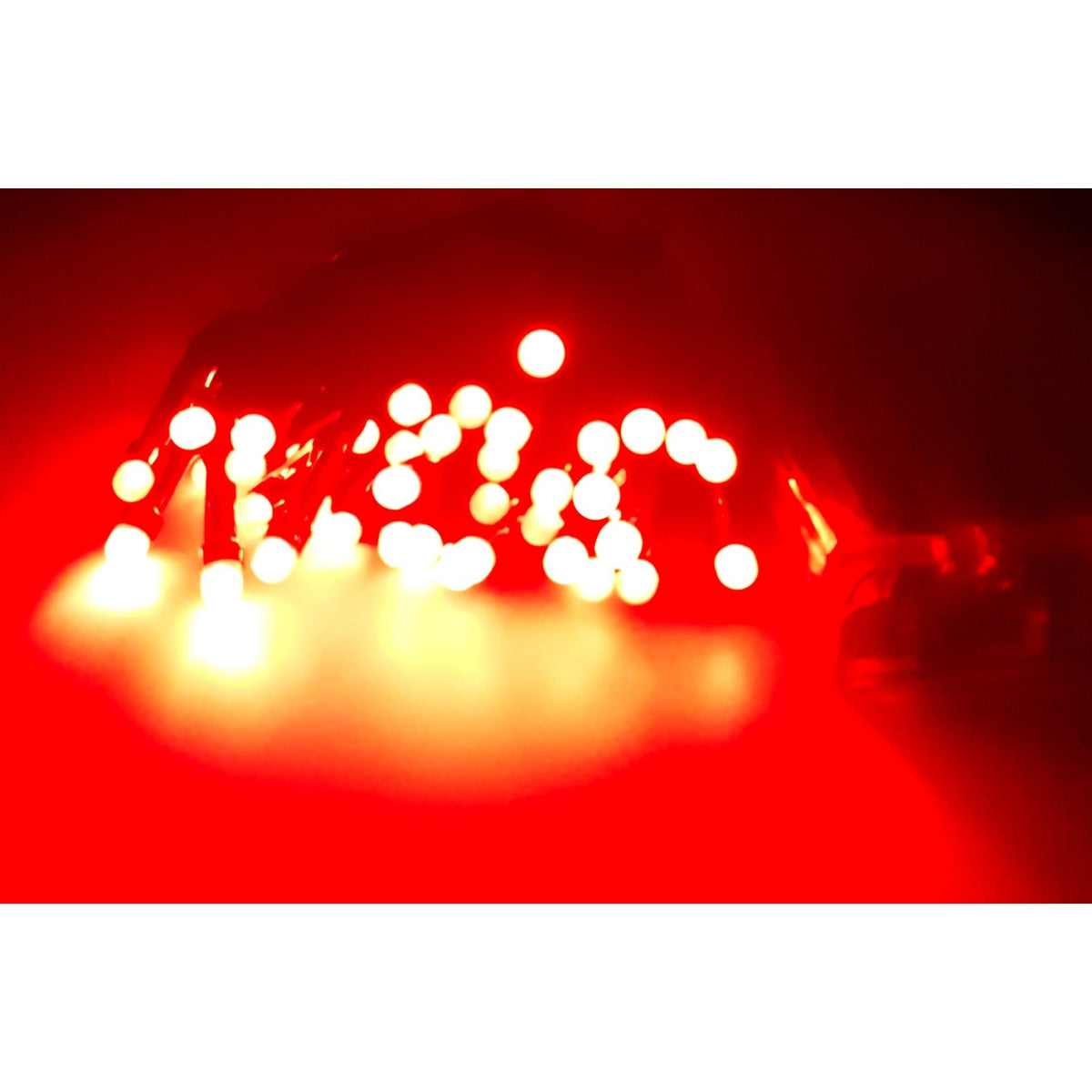 Instalatie De Craciun Tip Sir Cu Baterii, Ghirlanda Luminoasa Interior Si Exterior, Fir Negru, 4.5 m, 50 LED-uri, Rosu