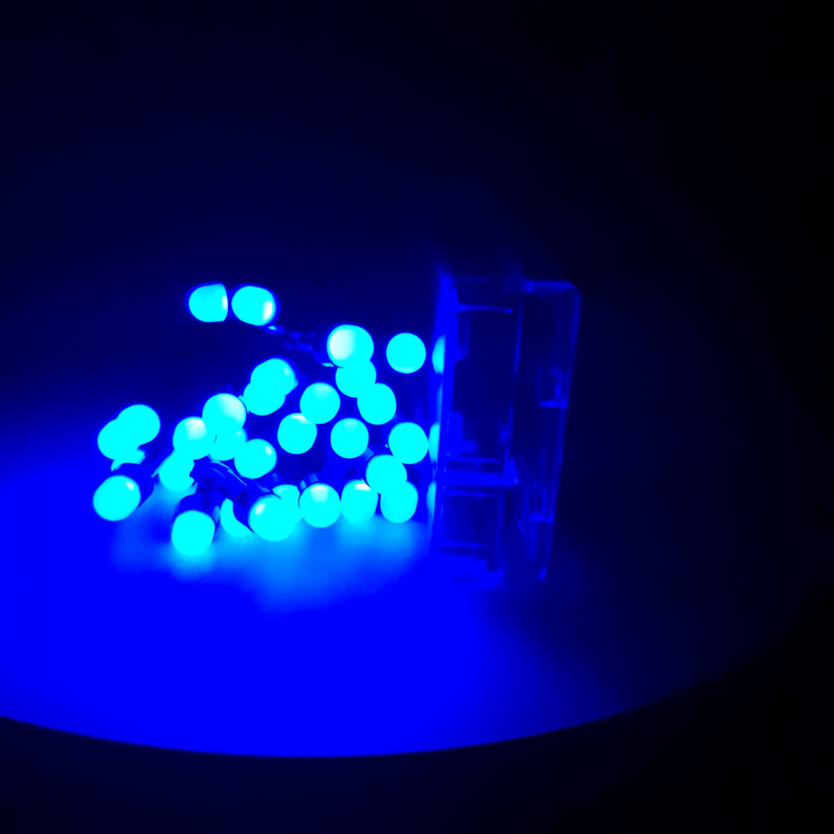 Instalatie de Craciun Tip Sir, 30 LED-uri Albastre, Fir Negru Flexibil, Alimentare cu Baterii, Lungime 3 m