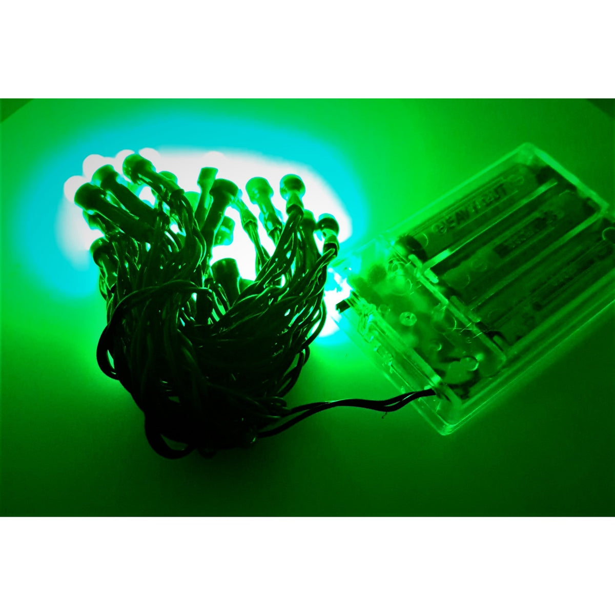 Instalație de Crăciun Tip Șir, 30 LED-uri, Alimentare cu Baterii, Fir Cupru, Interior, 3 m, Verde
