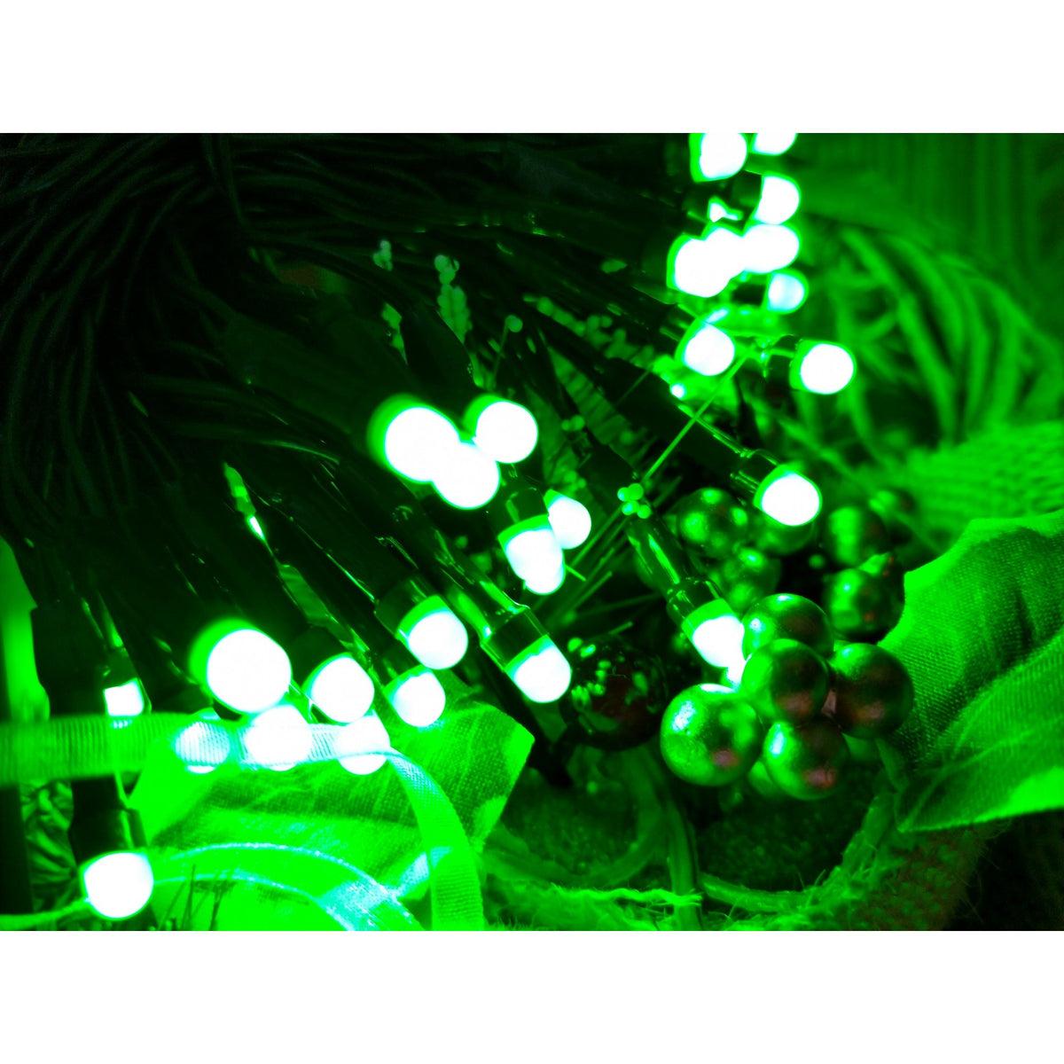 Instalație de Crăciun Tip Șir, 30 LED-uri, Alimentare cu Baterii, Fir Cupru, Interior, 3 m, Verde