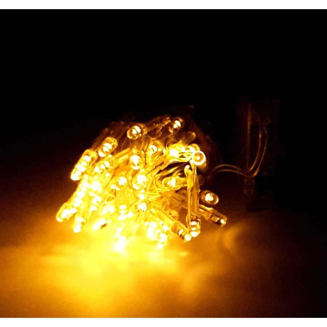 Instalatie de Craciun Tip Sir, 50 LED-uri Alb Cald, Fir Transparent cu Baterii, 5 m