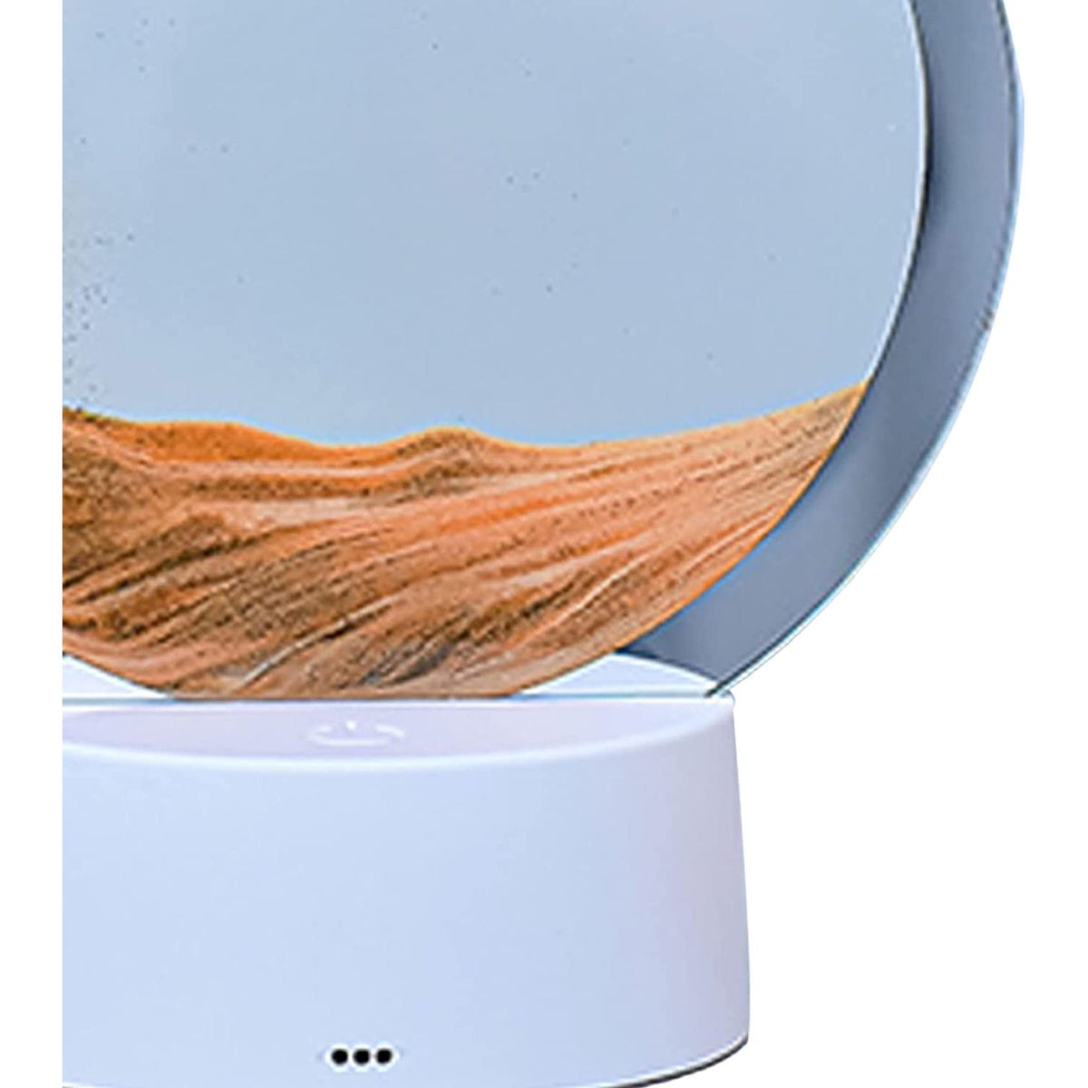 Lampa Decorativa Tip Clepsidra Cu Nisipuri Miscatoare, Imagine 3D Dinamica Si Efect Antistres, Alimentare USB Sau Baterii, Sticla Si Acril, 16 x 18.5 cm, Galben